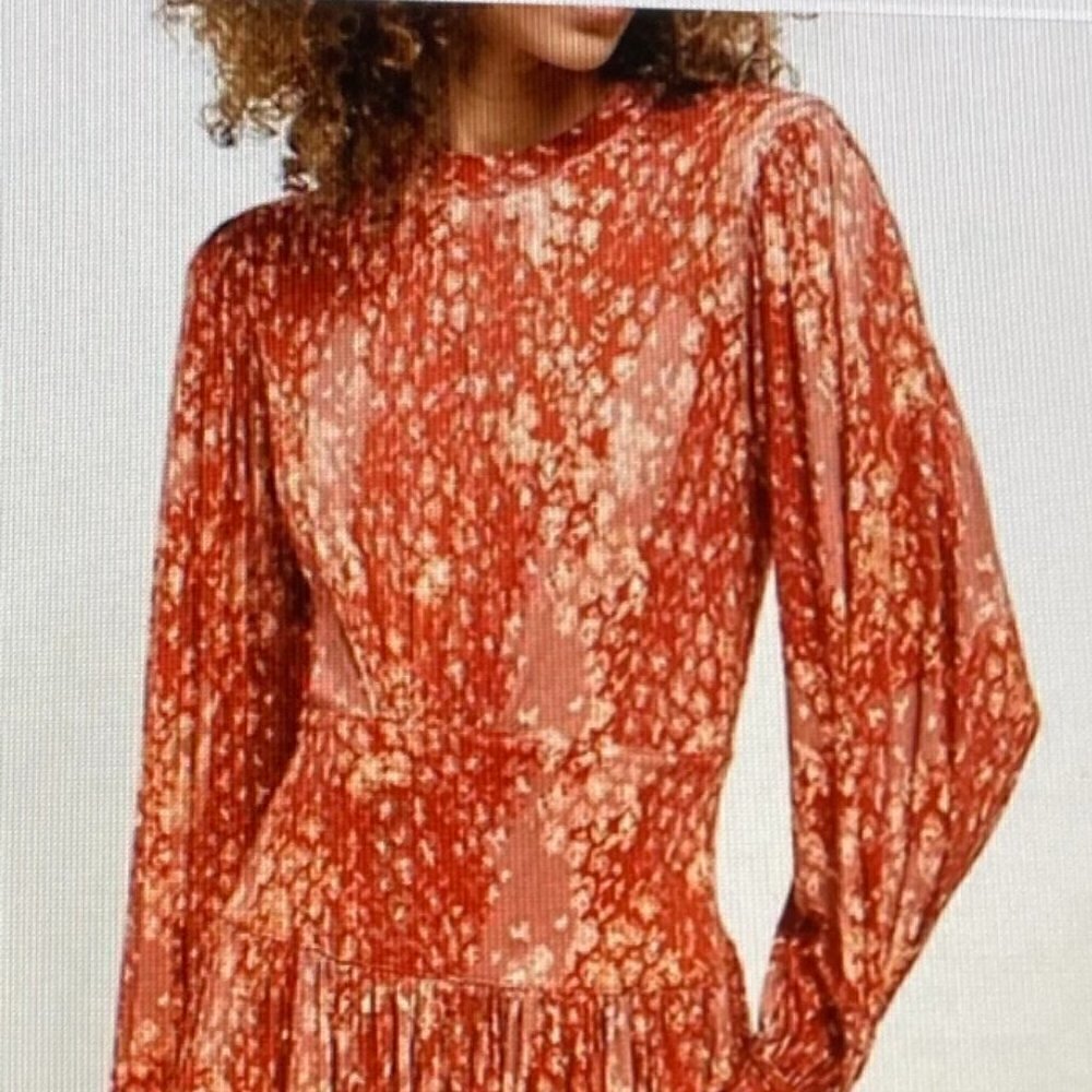 Free People Womens Heartbeats Printed Bohemian Mini Casual Dress Size S